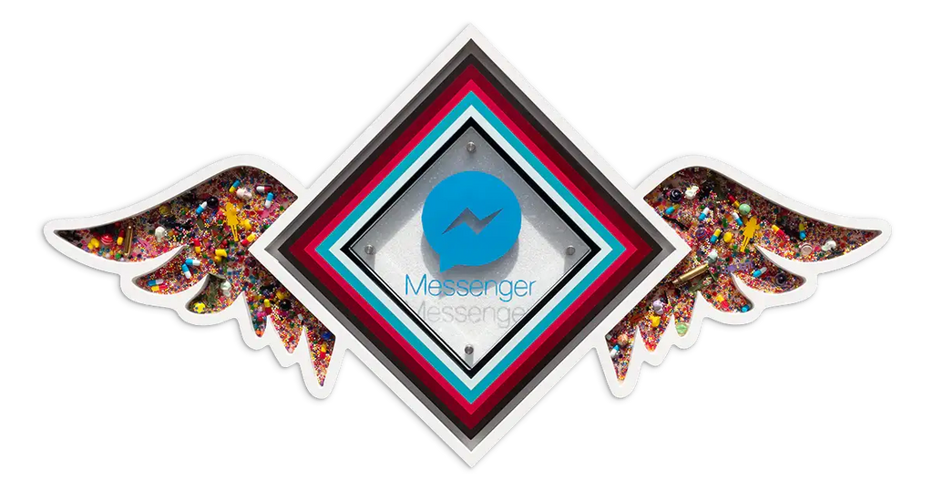 Pop De-Pendant: Messenger - Original - SOLD by artist Lhouette - Wyecliffe Galleries