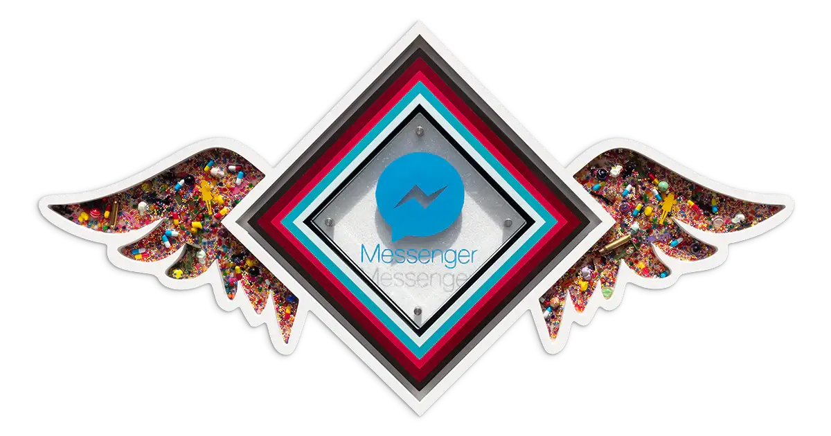 Pop De-Pendant: Messenger - Original - SOLD by artist Lhouette - Wyecliffe Galleries