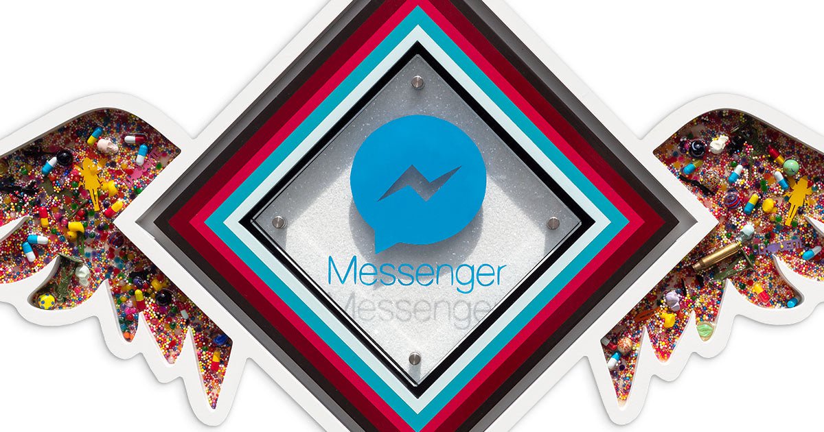 Pop De-Pendant: Messenger - Original - SOLD Lhouette Framed