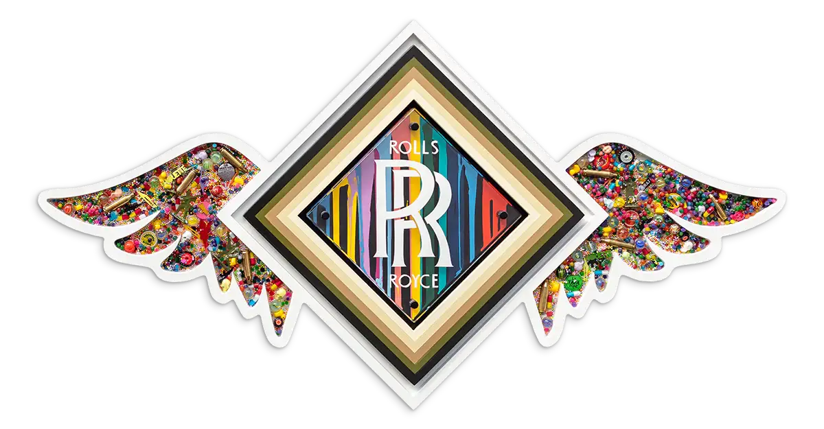 Pop De-Pendant: Rolls Royce - Original - SOLD by artist Lhouette - Wyecliffe Galleries