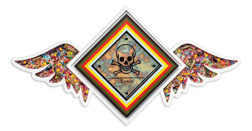 Pop De-Pendant: Toxic - Original - SOLD by artist Lhouette - Wyecliffe Galleries
