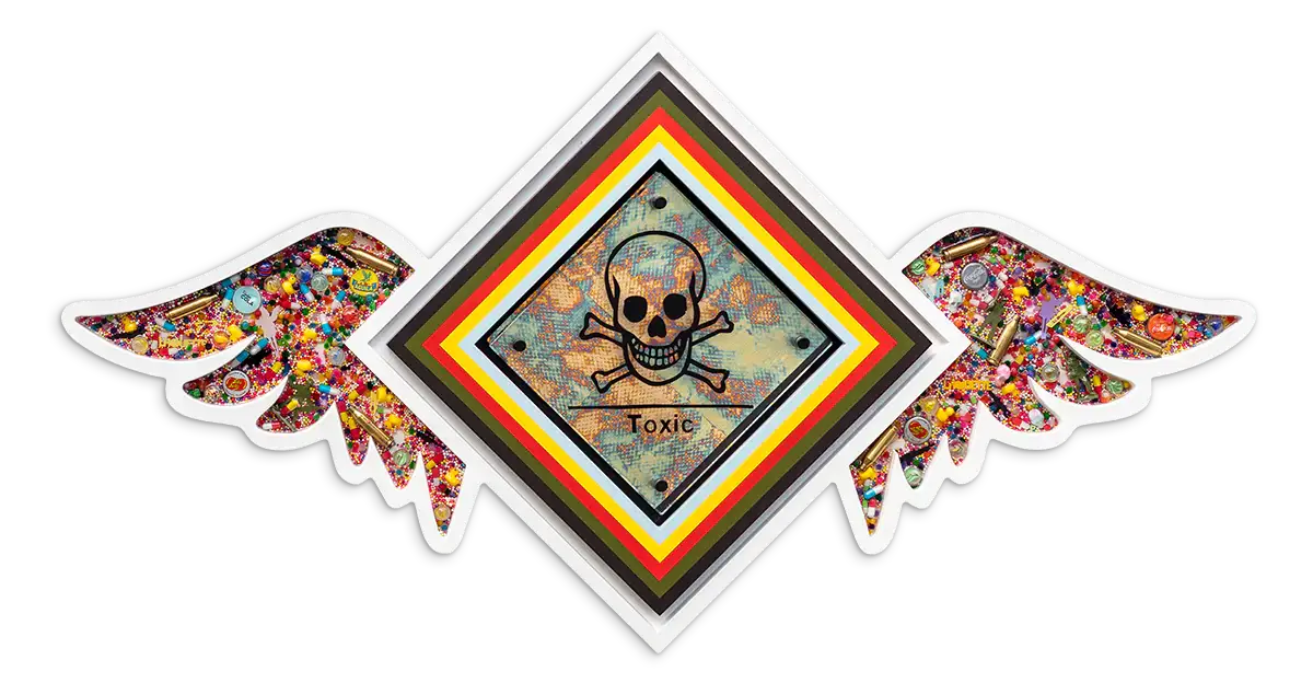 Pop De-Pendant: Toxic - Original - SOLD by artist Lhouette - Wyecliffe Galleries