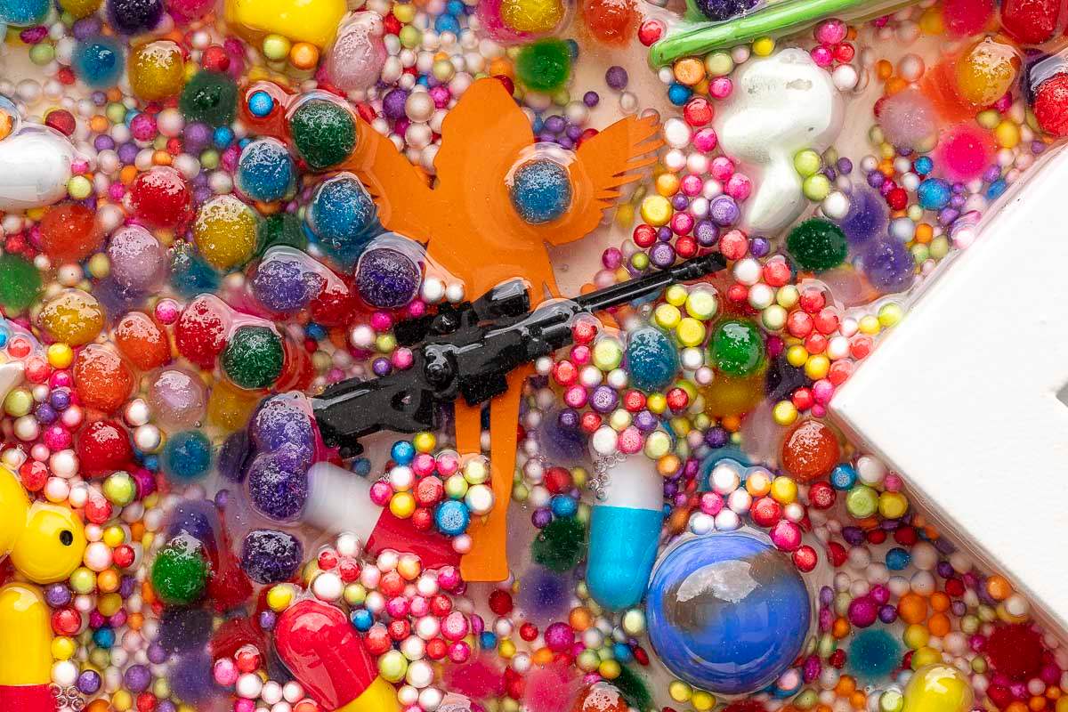 Pop De-Pendant: Bitcoin - Original - SOLD by artist Lhouette - Wyecliffe Galleries