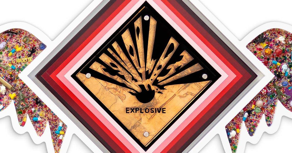 Pop De-Pendant: Explosive - Original - SOLD by artist Lhouette - Wyecliffe Galleries