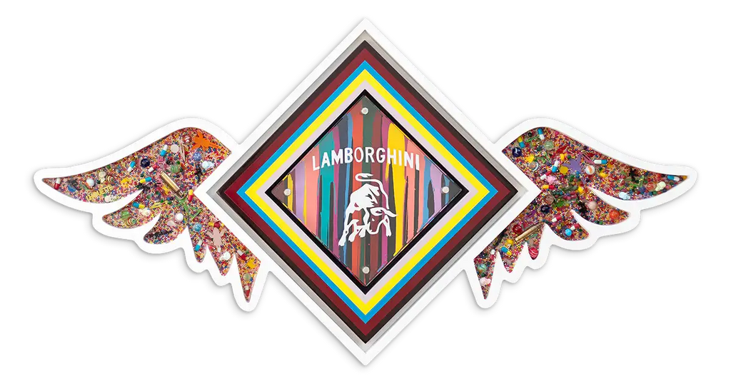 Pop De-Pendant: Lamborghini - Original - SOLD by artist Lhouette - Wyecliffe Galleries