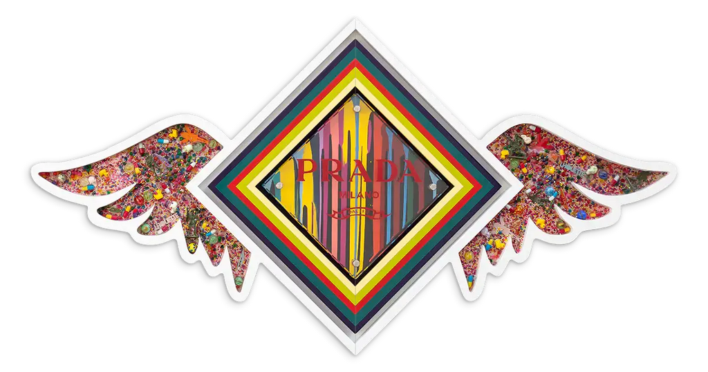 Pop De-Pendant: Prada - Original - SOLD by artist Lhouette - Wyecliffe Galleries