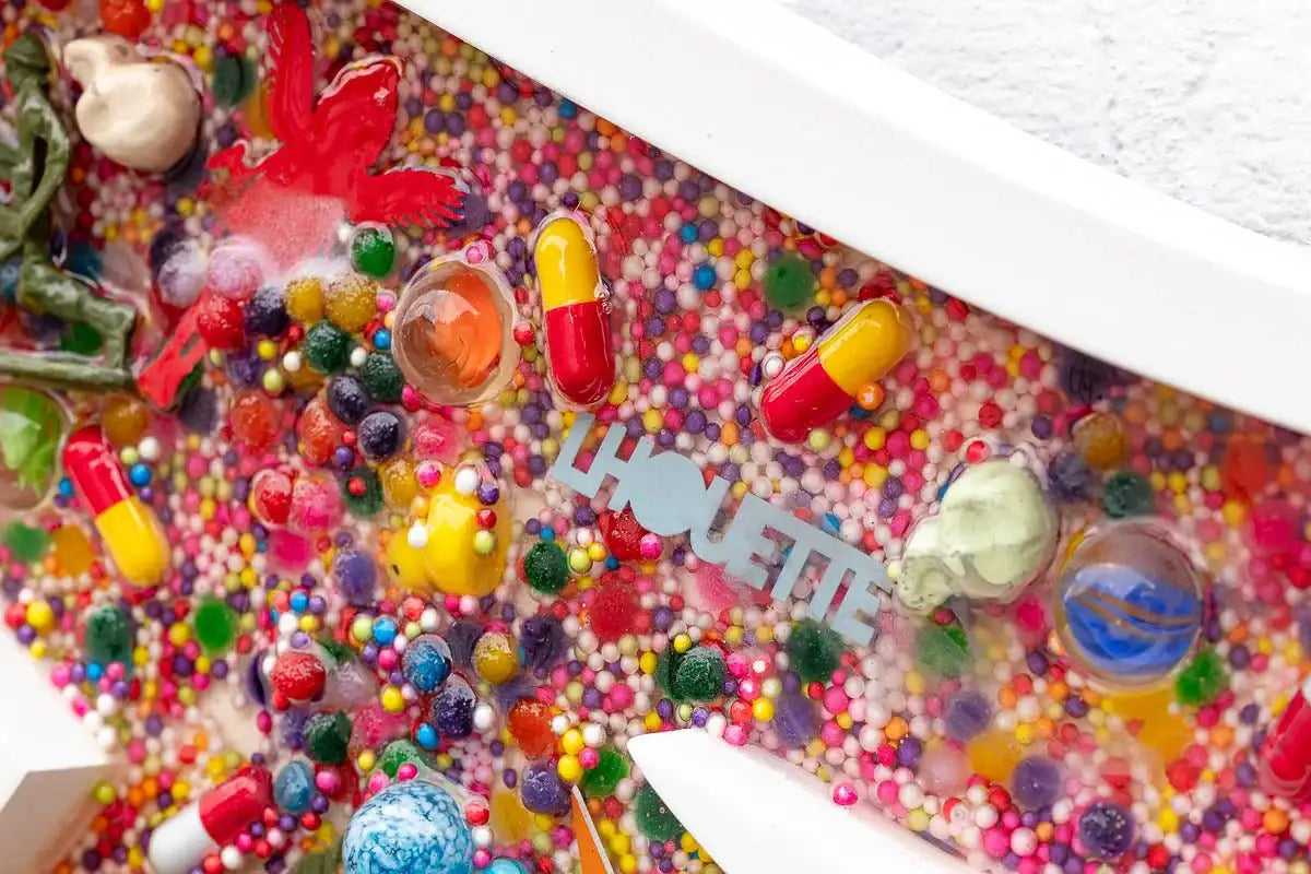 Pop De-Pendant: Prada - Original - SOLD by artist Lhouette - Wyecliffe Galleries