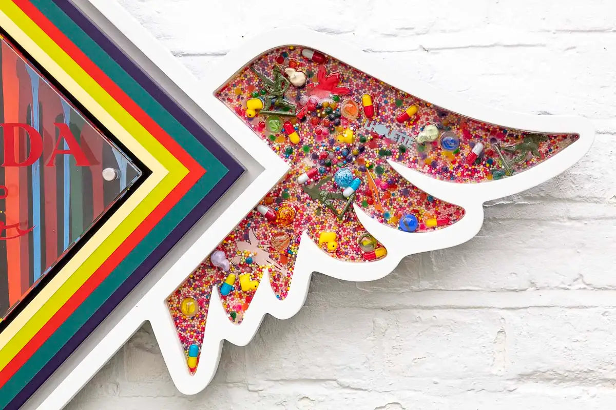 Pop De-Pendant: Prada - Original - SOLD by artist Lhouette - Wyecliffe Galleries