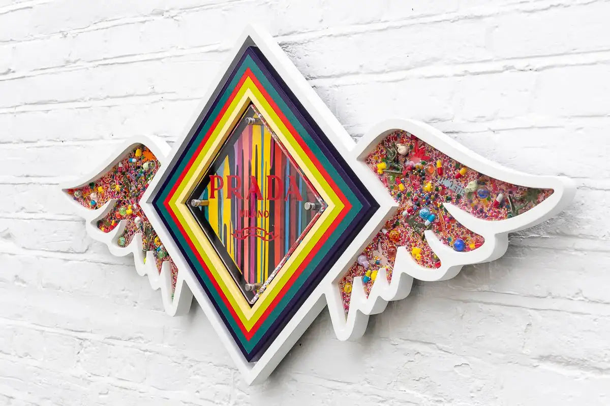 Pop De-Pendant: Prada - Original - SOLD by artist Lhouette - Wyecliffe Galleries