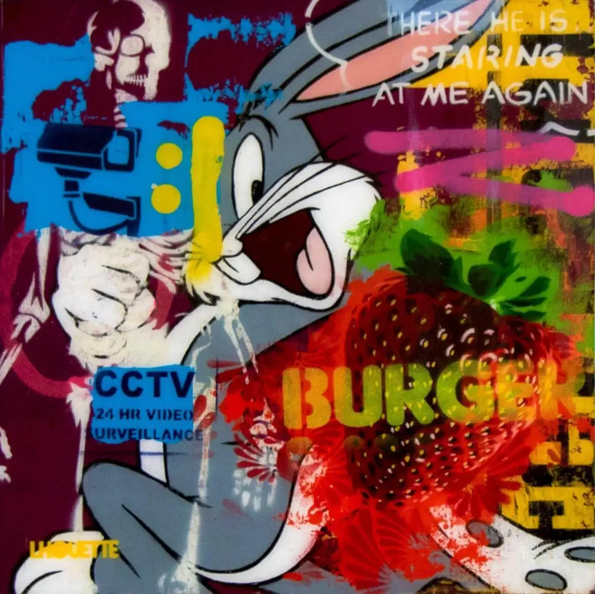 Pop Panel - Bugs Bunny - Original - SOLD by artist Lhouette - Wyecliffe Galleries