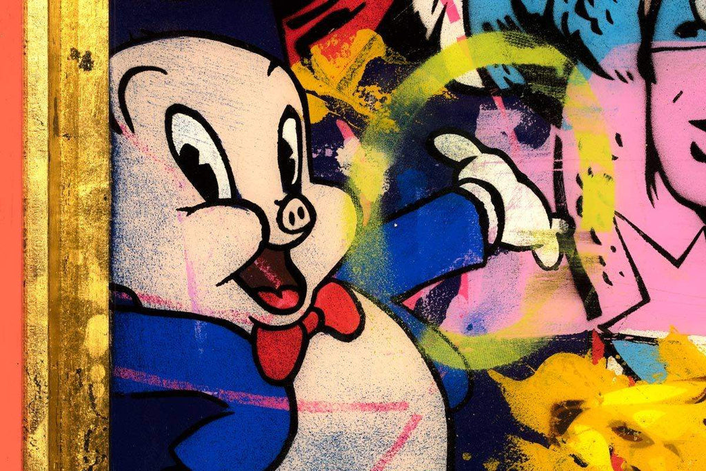 Pop Panel - Captain America - Original - SOLD by artist Lhouette - Wyecliffe Galleries