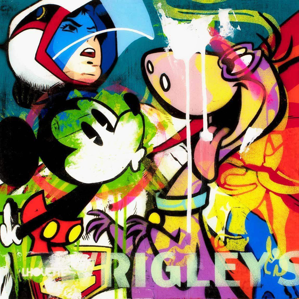 Pop Panel - Dino - Original - SOLD by artist Lhouette - Wyecliffe Galleries