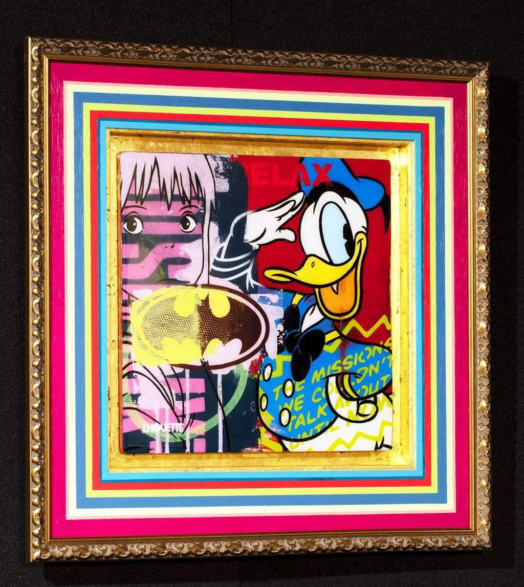 Pop Panel - Donald & Chihiro - Original - SOLD by artist Lhouette - Wyecliffe Galleries