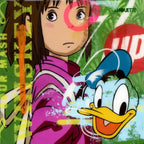 Pop Panel - Donald Duck - Original - SOLD by artist Lhouette - Wyecliffe Galleries