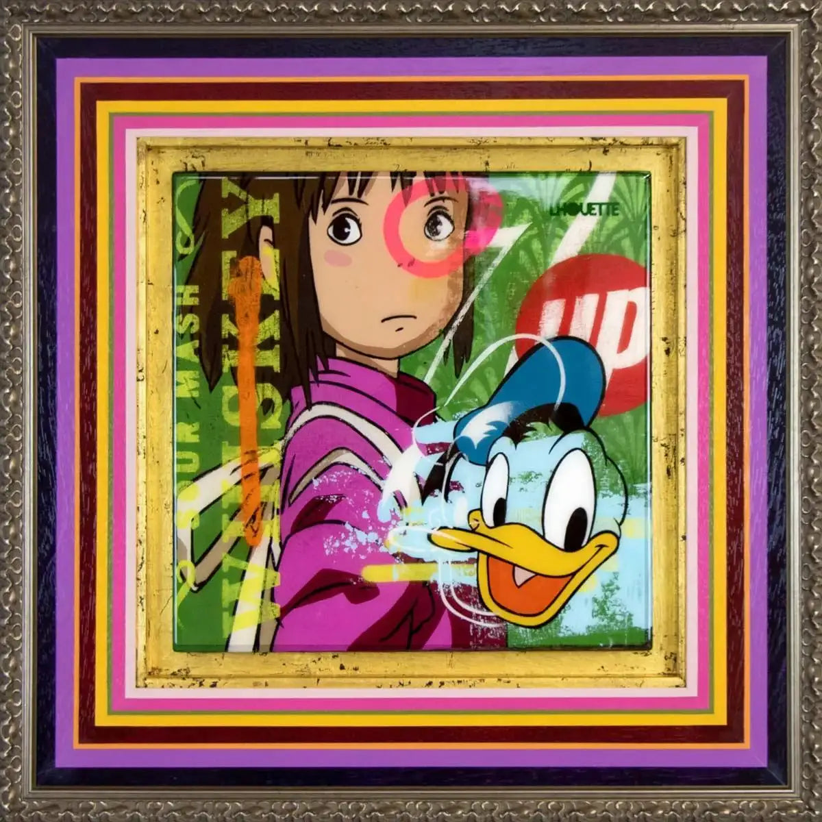 Pop Panel - Donald Duck - Original - SOLD by artist Lhouette - Wyecliffe Galleries