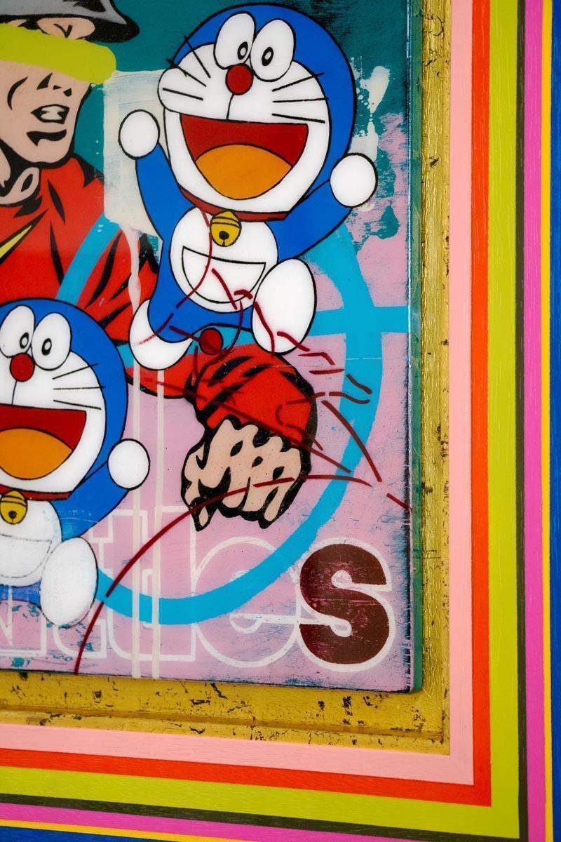 Pop Panel - Doraemon - Original by artist lhouette - Wyecliffe Galleries