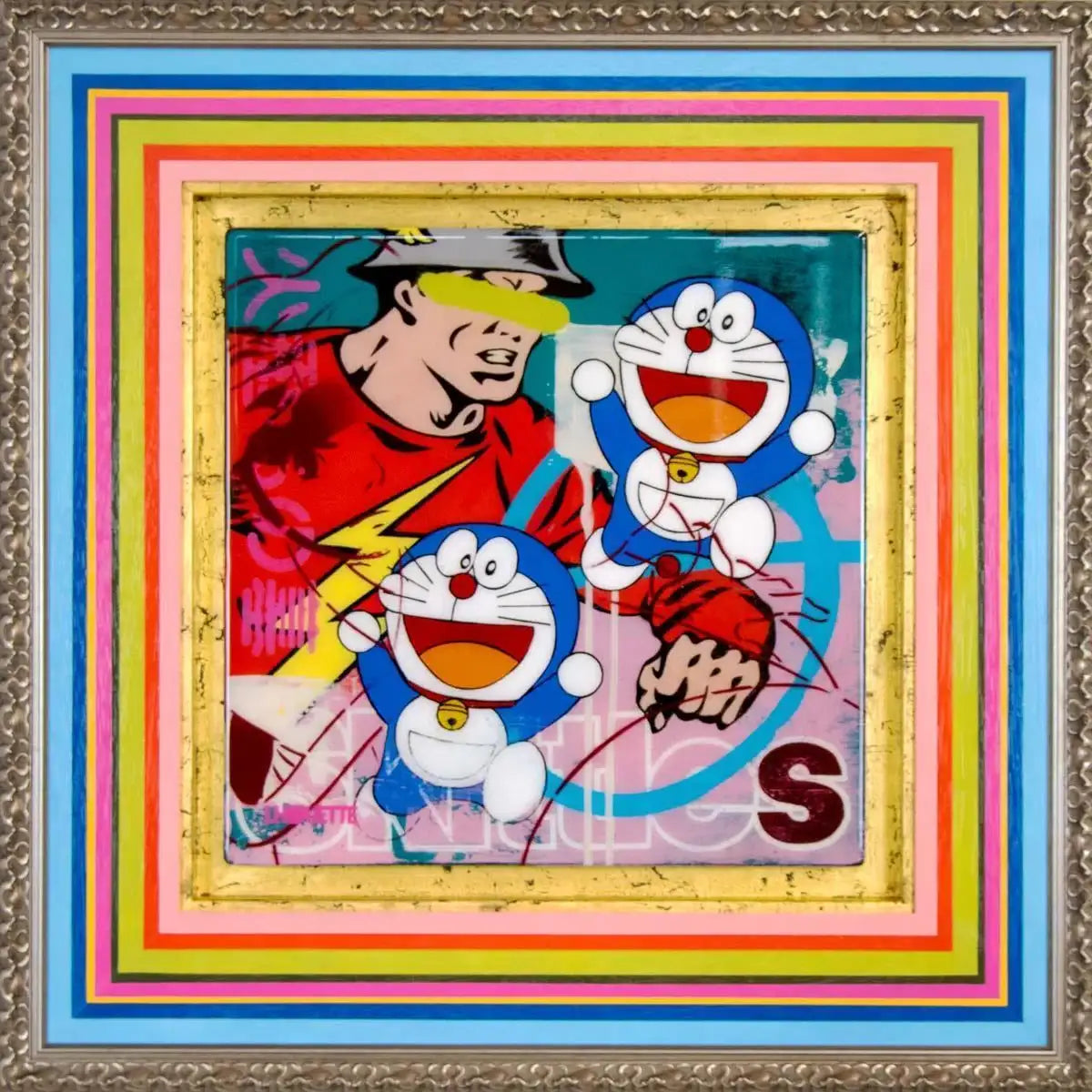 Pop Panel - Doraemon - Original by artist lhouette - Wyecliffe Galleries