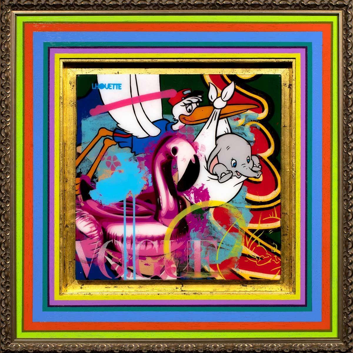 Pop Panel - Dumbo Lhouette Framed