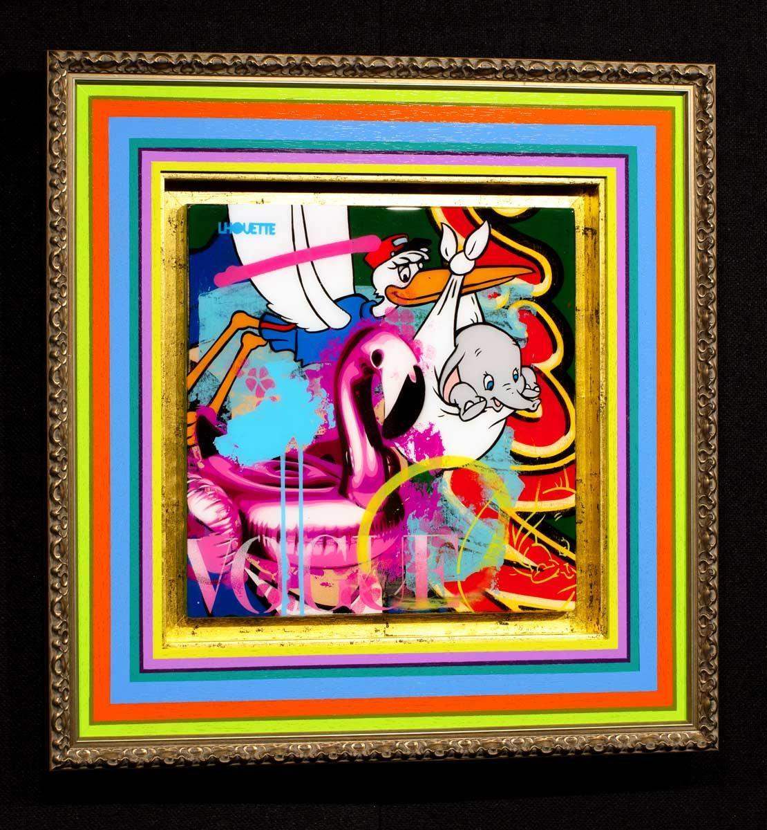 Pop Panel - Dumbo - Original - SOLD by artist Lhouette - Wyecliffe Galleries