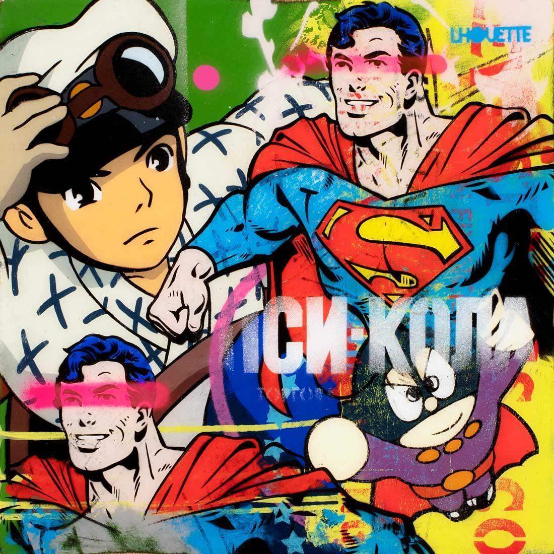 Pop Panel - Jiro - Original - SOLD by artist Lhouette - Wyecliffe Galleries