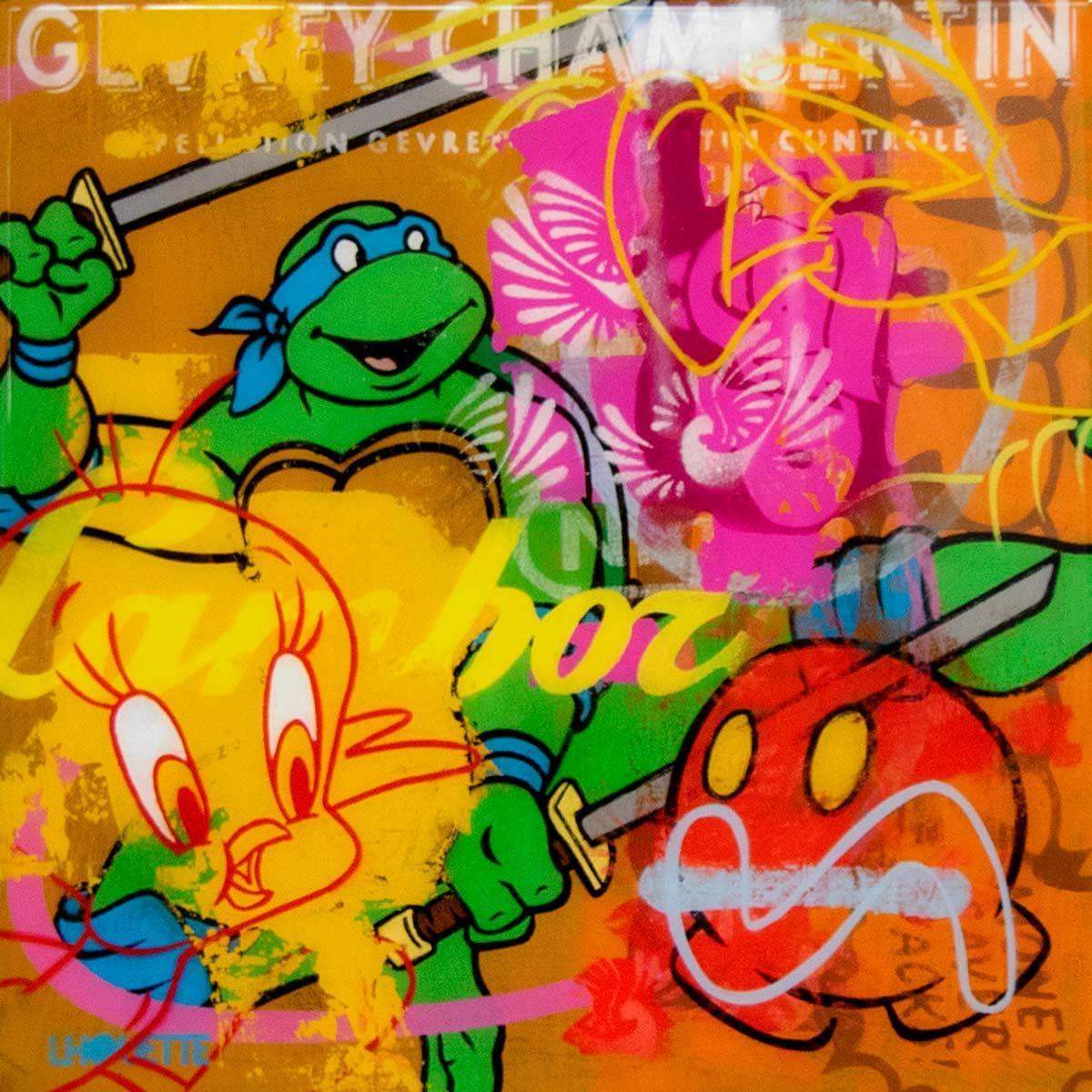Pop Panel - Leonardo - Original - SOLD by artist Lhouette - Wyecliffe Galleries