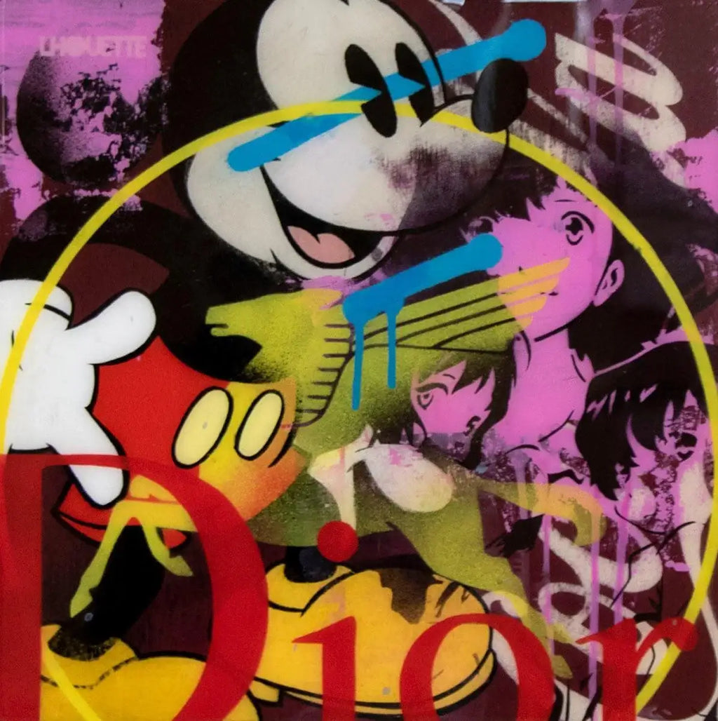 Pop Panel - Mickey Mouse - Original - SOLD by artist Lhouette - Wyecliffe Galleries