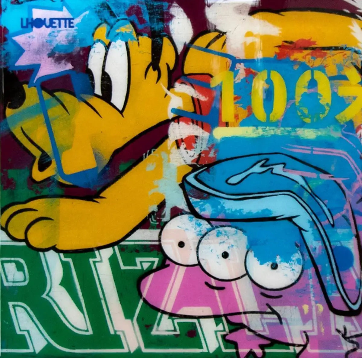 Pop Panel - Pluto - Original - SOLD by artist Lhouette - Wyecliffe Galleries