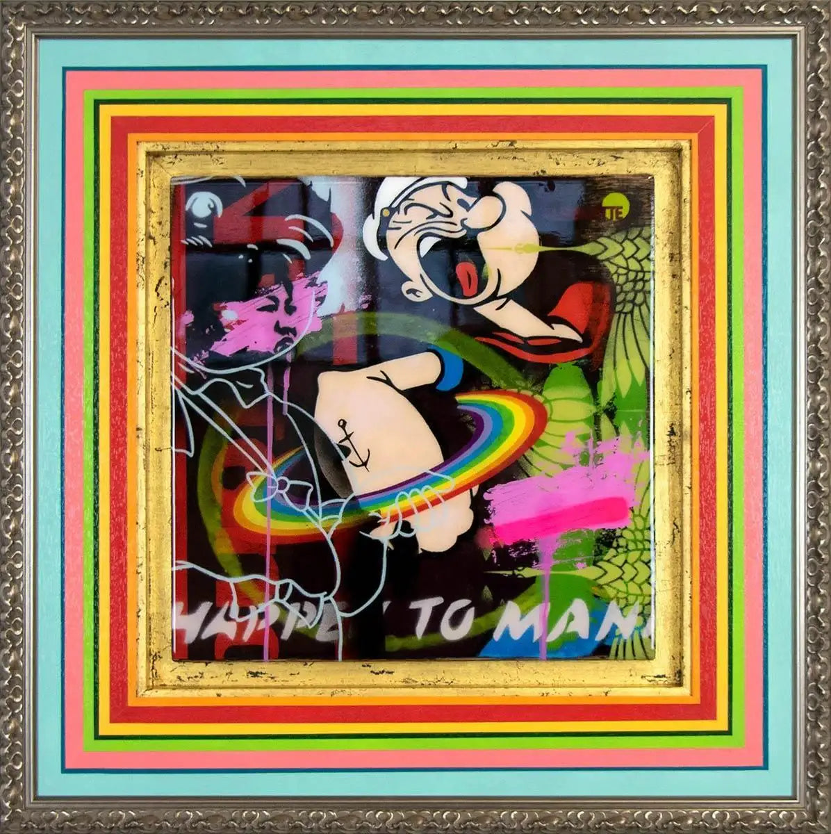 Pop Panel - Popeye - Original - SOLD by artist Lhouette - Wyecliffe Galleries