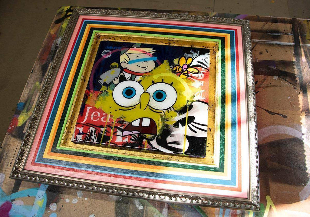 Pop Panel - Sponge Bob - Original - SOLD by artist Lhouette - Wyecliffe Galleries