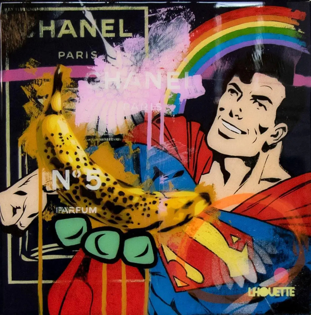 Pop Panel - Superman - Original - SOLD by artist Lhouette - Wyecliffe Galleries