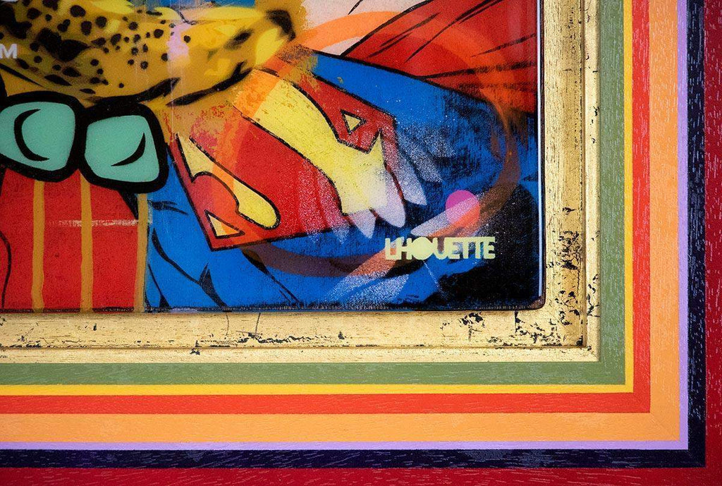 Pop Panel - Superman - Original - SOLD by artist Lhouette - Wyecliffe Galleries
