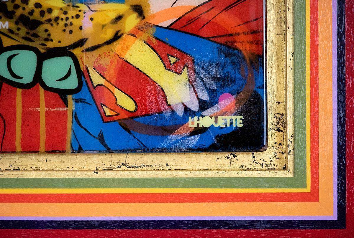 Pop Panel - Superman - Original - SOLD by artist Lhouette - Wyecliffe Galleries