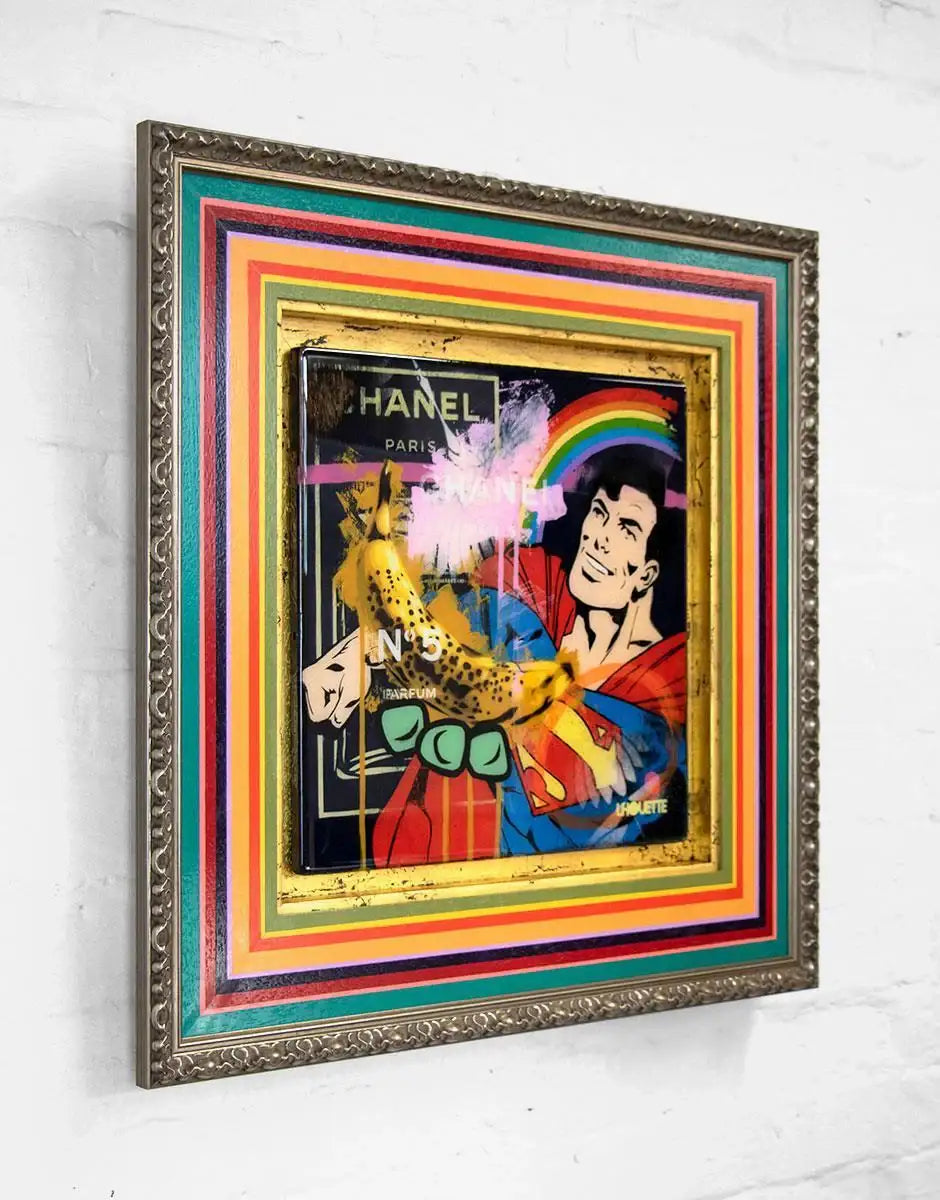 Pop Panel - Superman - Original - SOLD by artist Lhouette - Wyecliffe Galleries