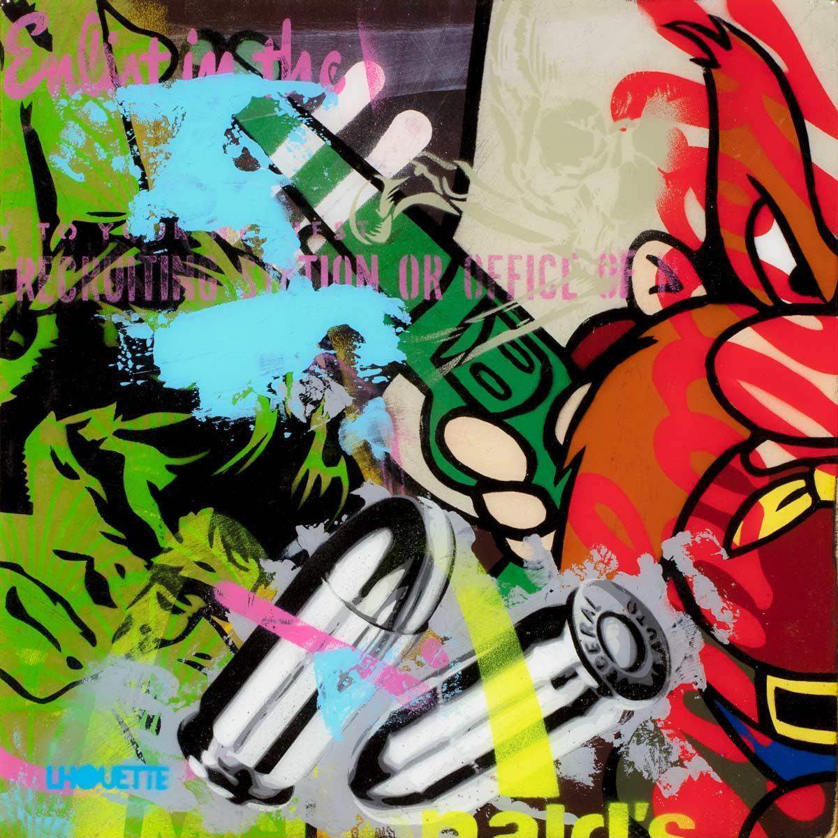 Pop Panel - Yosemite Sam - Original - SOLD by artist Lhouette - Wyecliffe Galleries