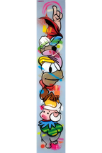 Pop Part Blue - Original - SOLD by artist Lhouette - Wyecliffe Galleries