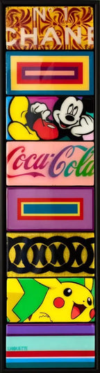 Pop Tiles II - Original - SOLD by artist Lhouette - Wyecliffe Galleries