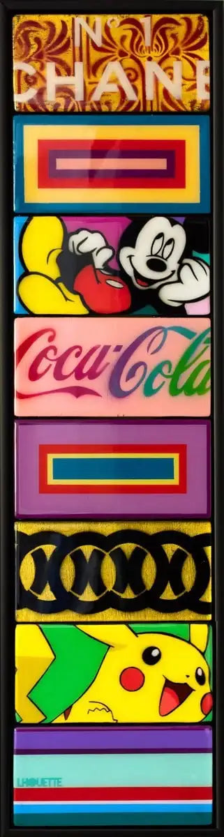 Pop Tiles II - Original - SOLD by artist Lhouette - Wyecliffe Galleries