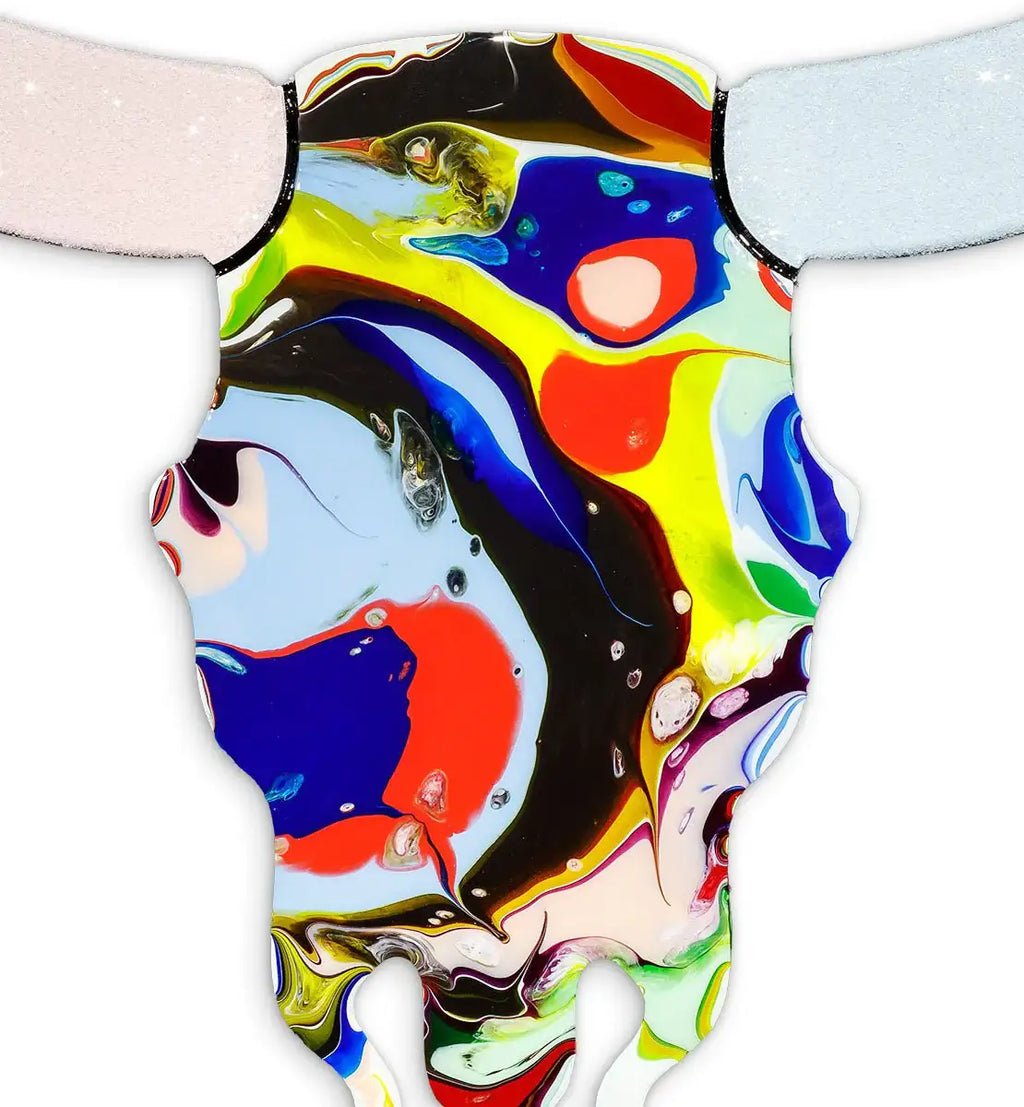 Sexy Beast - Marbled Wall Sculpture - SOLD by artist Lhouette - Wyecliffe Galleries