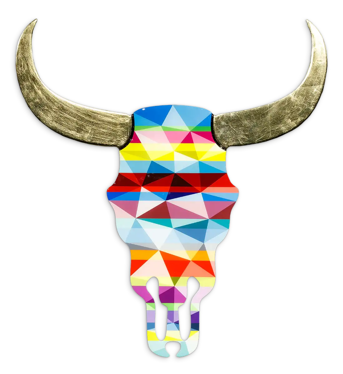 Sexy Beast - Striped Geometric Marbled Wall Sculpture - SOLD by artist Lhouette - Wyecliffe Galleries