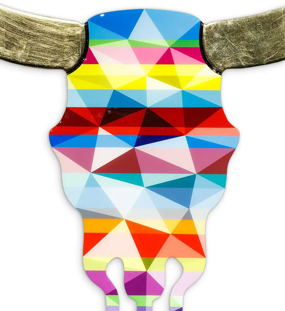 Sexy Beast - Striped Geometric Marbled Wall Sculpture - SOLD by artist Lhouette - Wyecliffe Galleries