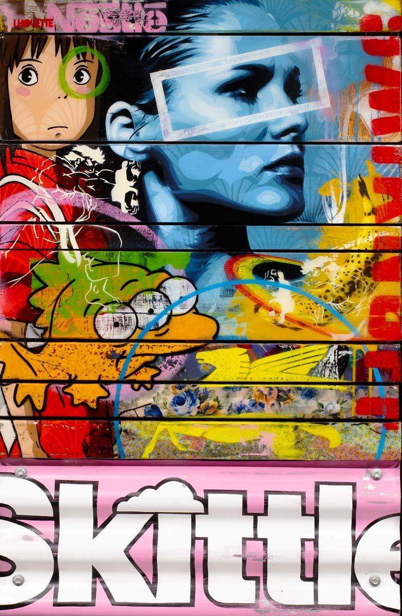 Skittles - Lost and Found - SOLD by artist Lhouette - Wyecliffe Galleries