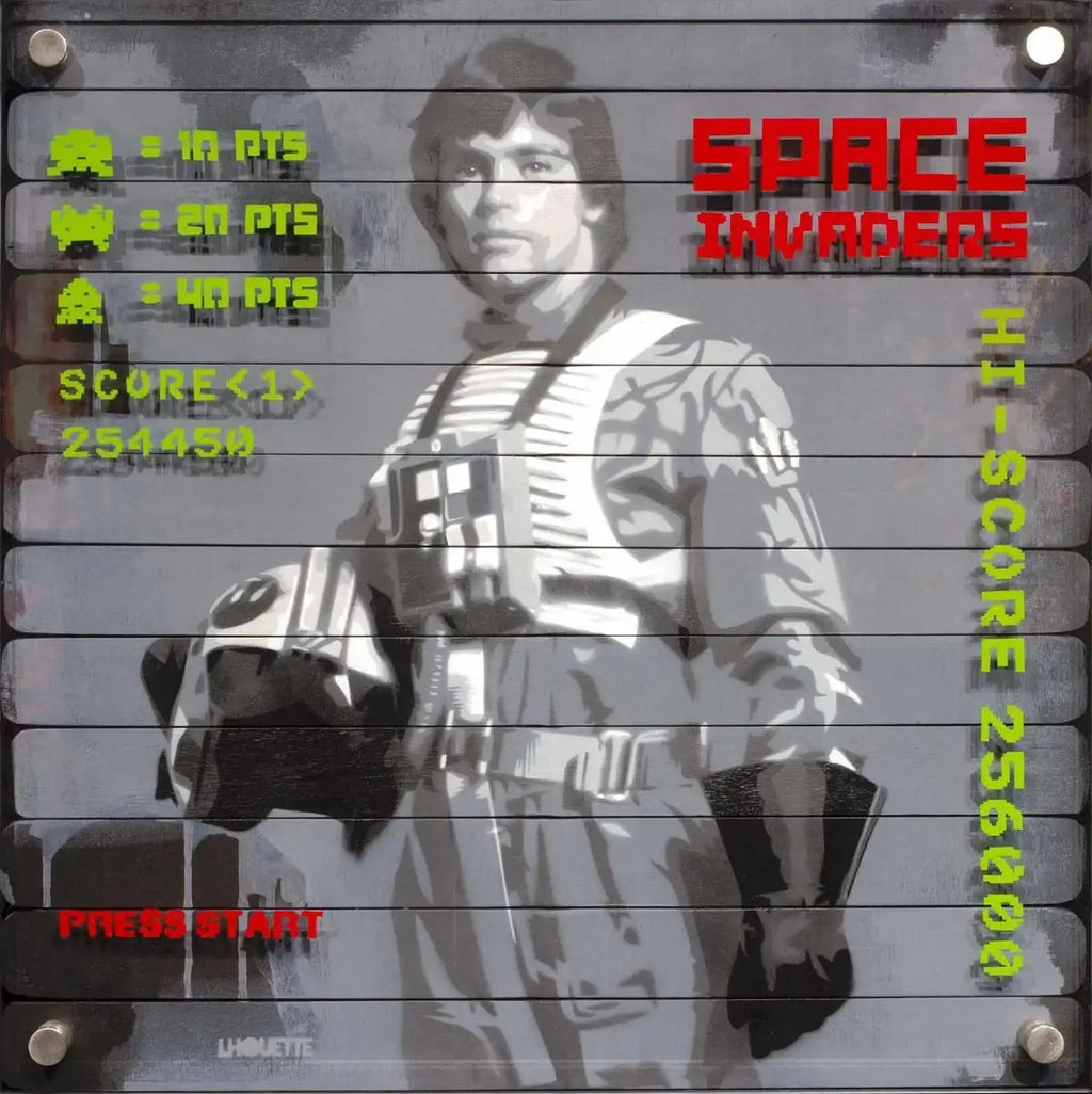 Skywalker Mini Pallet Star Wars - Original - SOLD by artist Lhouette - Wyecliffe Galleries