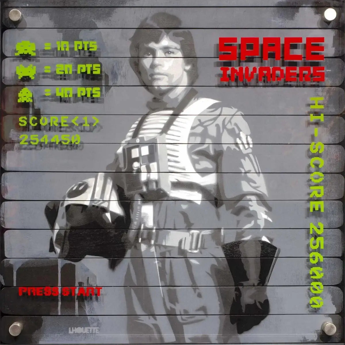 Skywalker Mini Pallet Star Wars - Original - SOLD by artist Lhouette - Wyecliffe Galleries