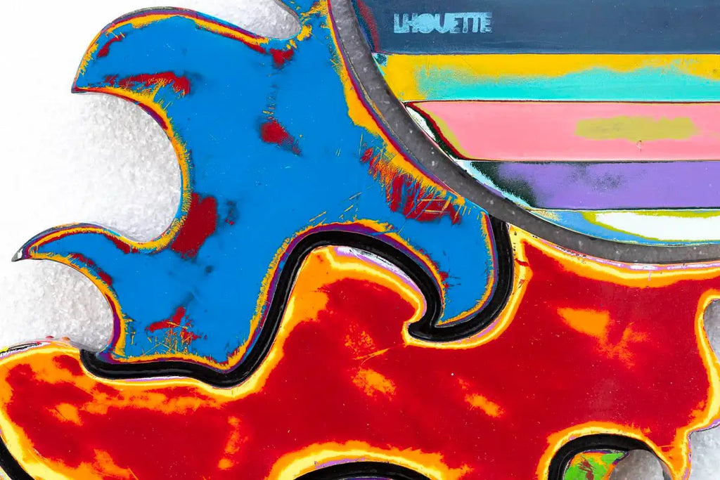 Space Cadet Scratched Back Framed Sculpture - Original - SOLD by artist Lhouette - Wyecliffe Galleries