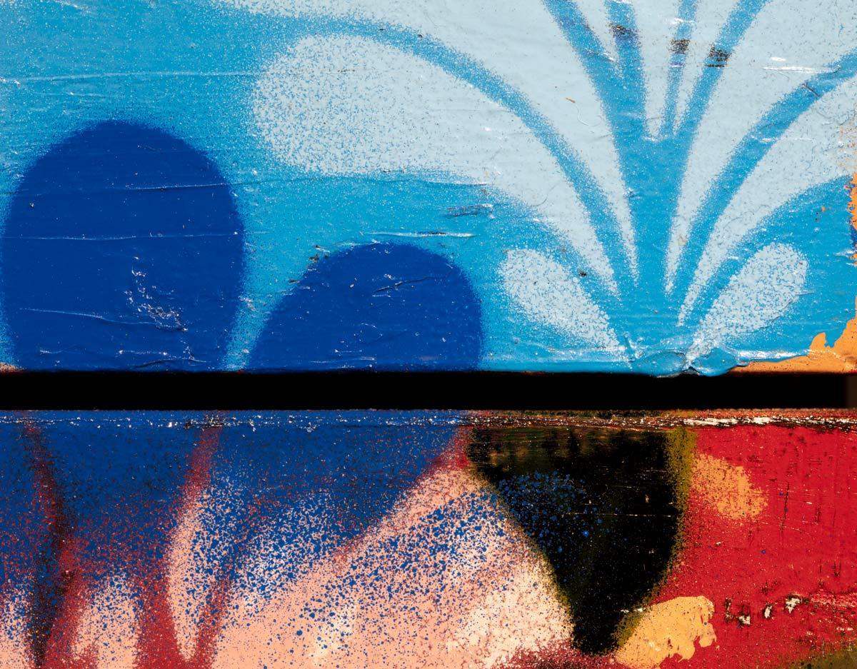 Strike Opposed Blue - Original - SOLD by artist Lhouette - Wyecliffe Galleries