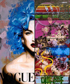 Strike Opposed Blue - Original - SOLD by artist Lhouette - Wyecliffe Galleries