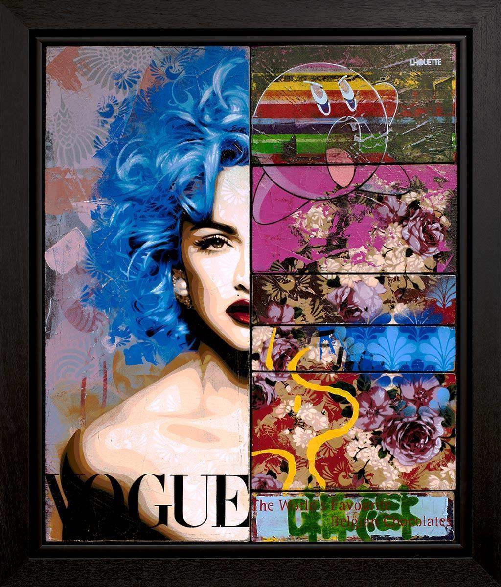 Strike Opposed Blue - Original - SOLD by artist Lhouette - Wyecliffe Galleries