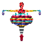 Drop The Bomb Striped Geometric Medium - Original Wall Sculpture - SOLD by artist Lhouette - Wyecliffe Galleries