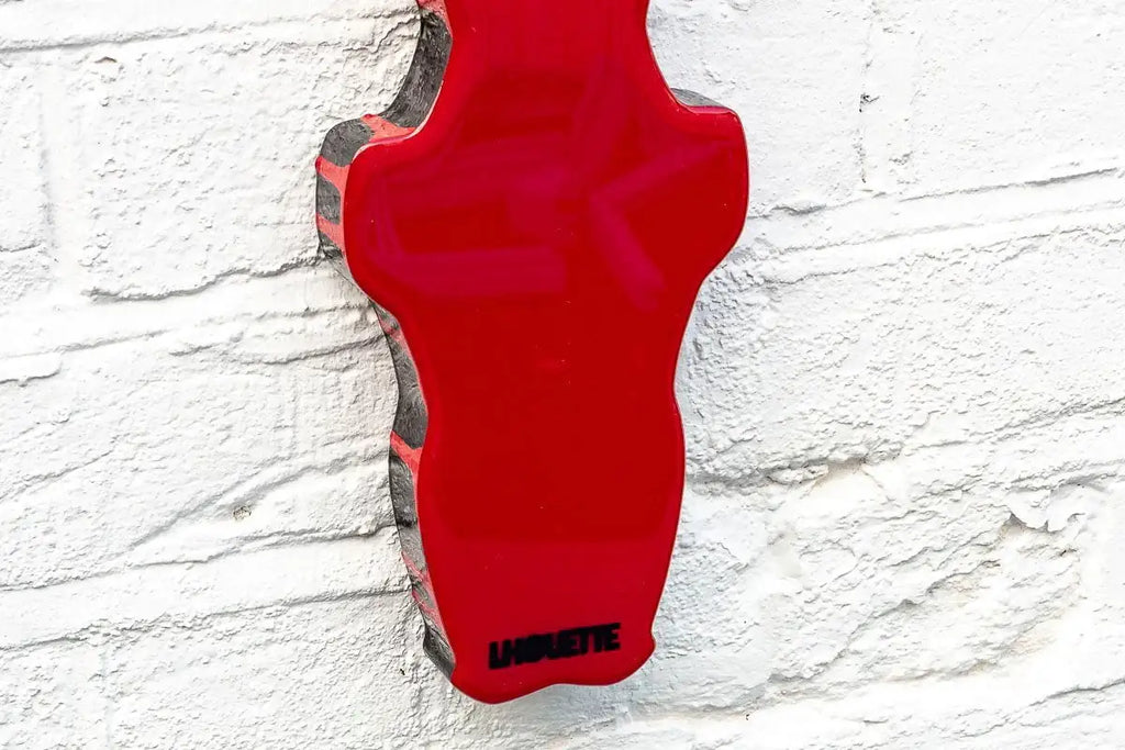 Drop The Bomb Striped Geometric Medium - Original Wall Sculpture - SOLD by artist Lhouette - Wyecliffe Galleries