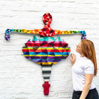 Drop The Bomb Striped Geometric Medium - Original Wall Sculpture - SOLD by artist Lhouette - Wyecliffe Galleries